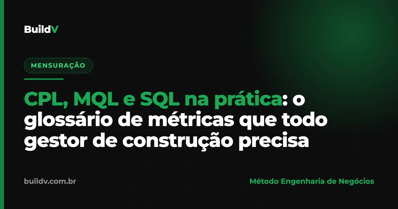 CPL, MQL e SQL na prática: o glossário de métricas que todo gestor de construção precisa
